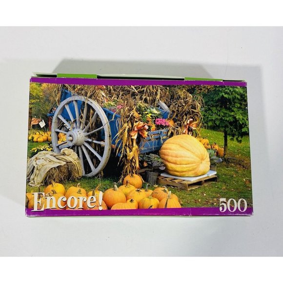 Pumpkin Fall Harvest Field Jigsaw Puzzle 500 Pcs Complete Nature Country Autumn - Picture 4 of 6